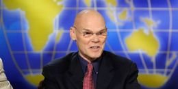 Clinton's U.S. election consultant James Carville advising "Taliban with a tie"