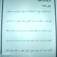 سند نه مليون و يکصد و هفتاد و پنج هزار و يکصد و بيست افغانی اختلاس و جعل (…)